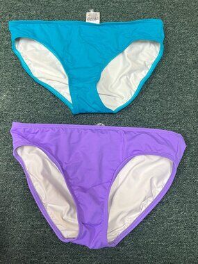 bikini bottoms women size 10' teal & purple lot bathing bottoms